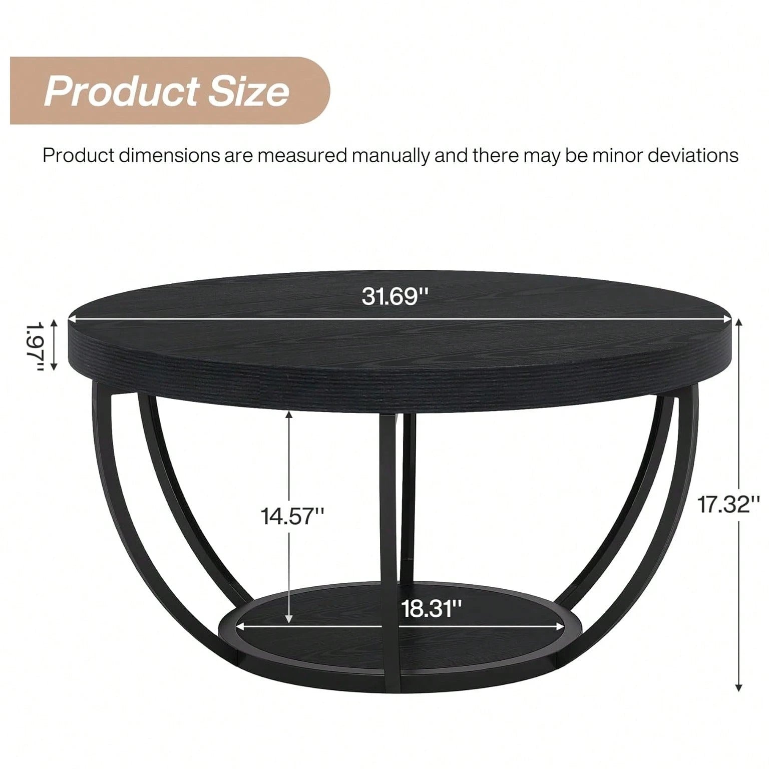 Table basse ronde Petit Arbre Noir