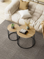 Ensemble de 2 tables basses gigognes