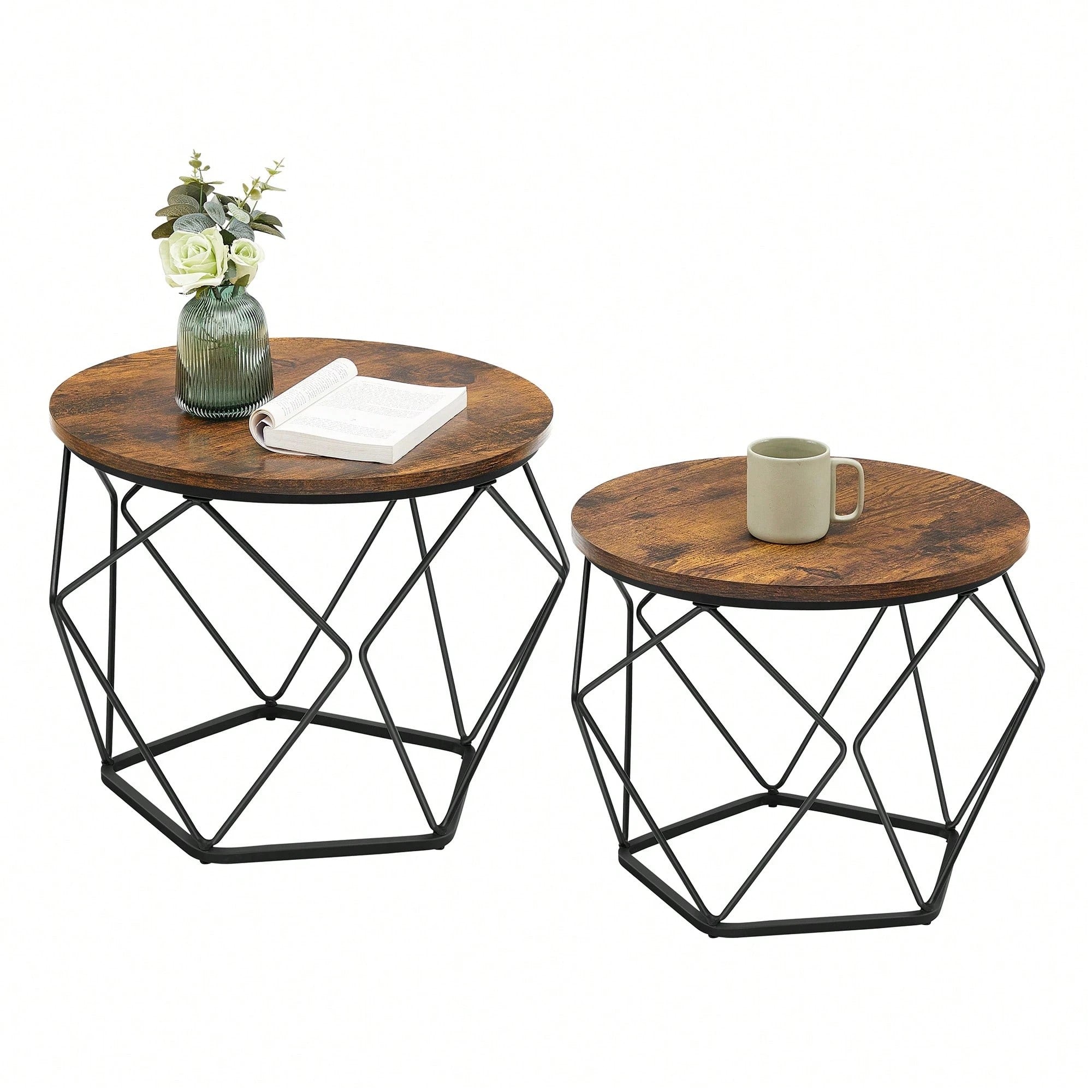 Ensemble de 2 tables d'appoint pour le salon