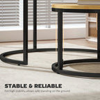 Ensemble de 2 tables basses rondes emboîtables