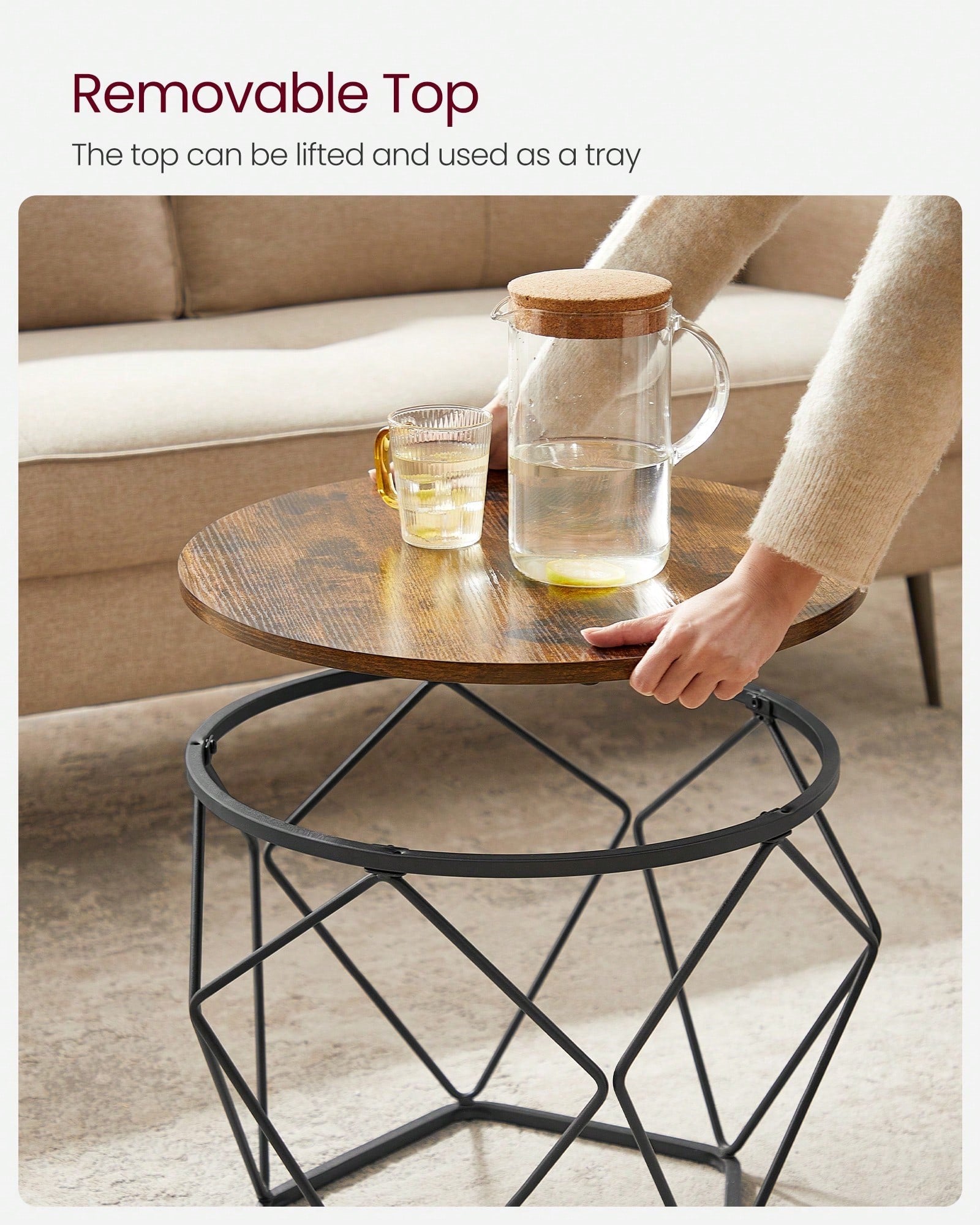 Ensemble de 2 tables d'appoint pour le salon