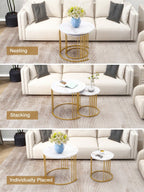 Ensemble de 2, Table Ronde pour Chambre à Coucher Salle à Manger