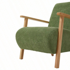 Chaise d'accent en bois de style milieu de siècle