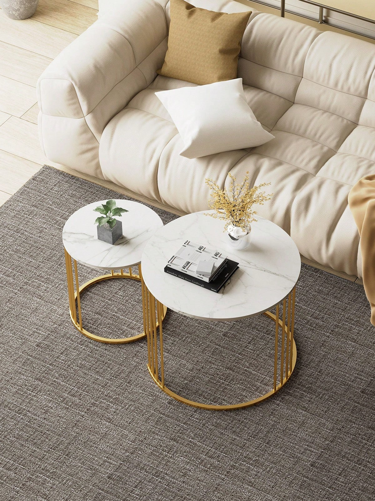 Ensemble de 2, Table Ronde pour Chambre à Coucher Salle à Manger