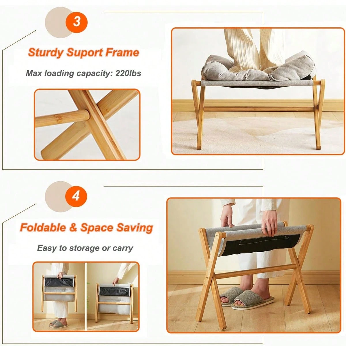 Repose-pieds de bureau Chaise Tabouret Rectangle